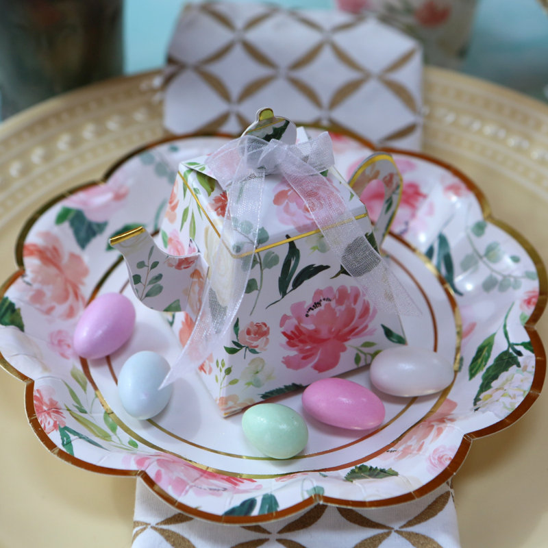 Kate Aspen Floral Teapot Favor Box & Reviews Wayfair